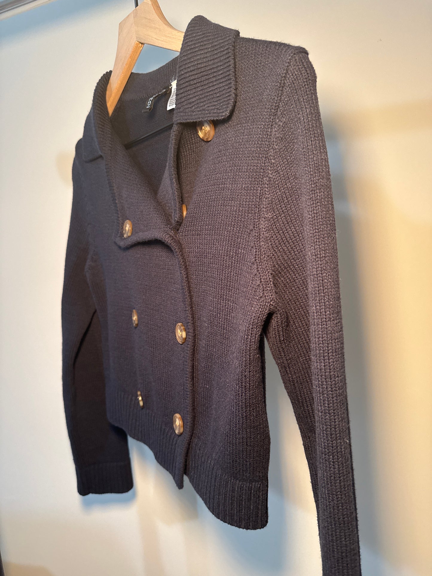 Pre-Loved Navy Cropped Cardigan (H&M) – Size S
