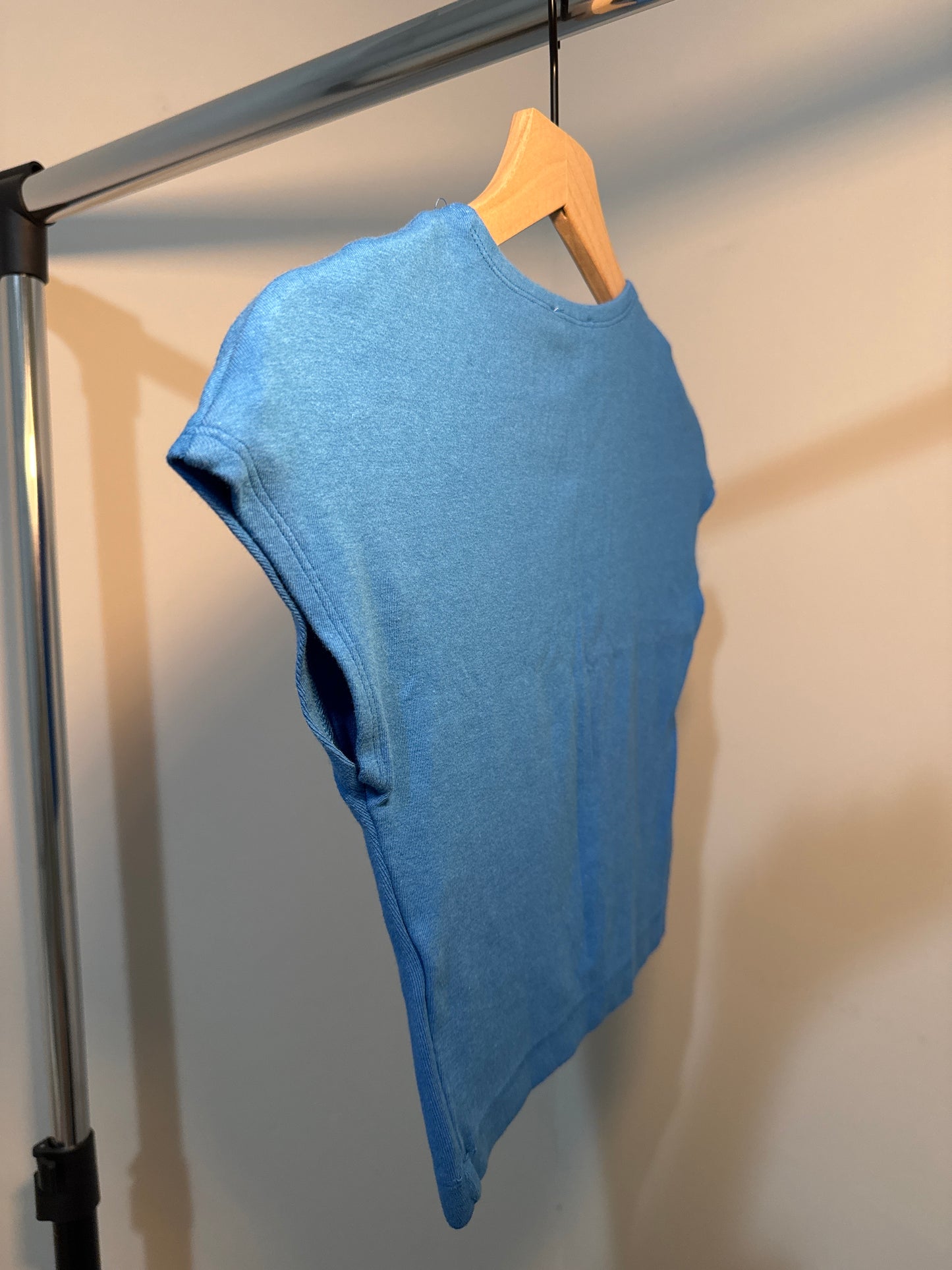 Pre-Loved Blue Ribbed Crop Top