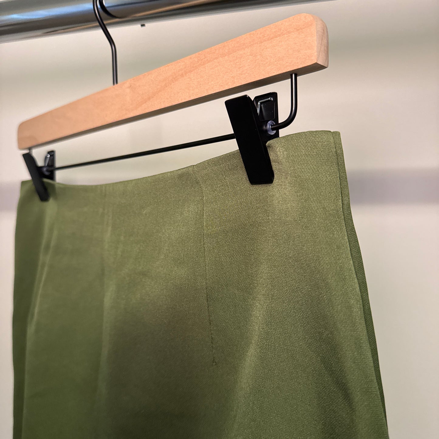 Olive Green Mini Skirt – Size M