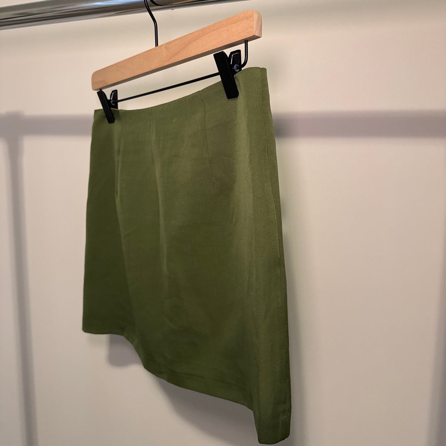 Olive Green Mini Skirt – Size M
