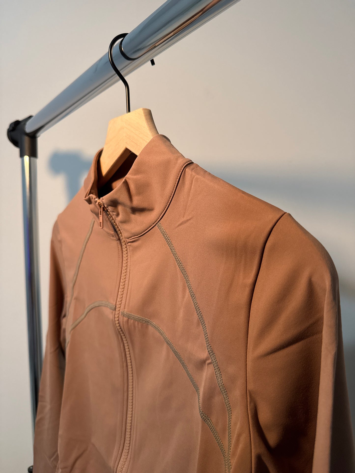 Essentials Mocha Zip up activewear set