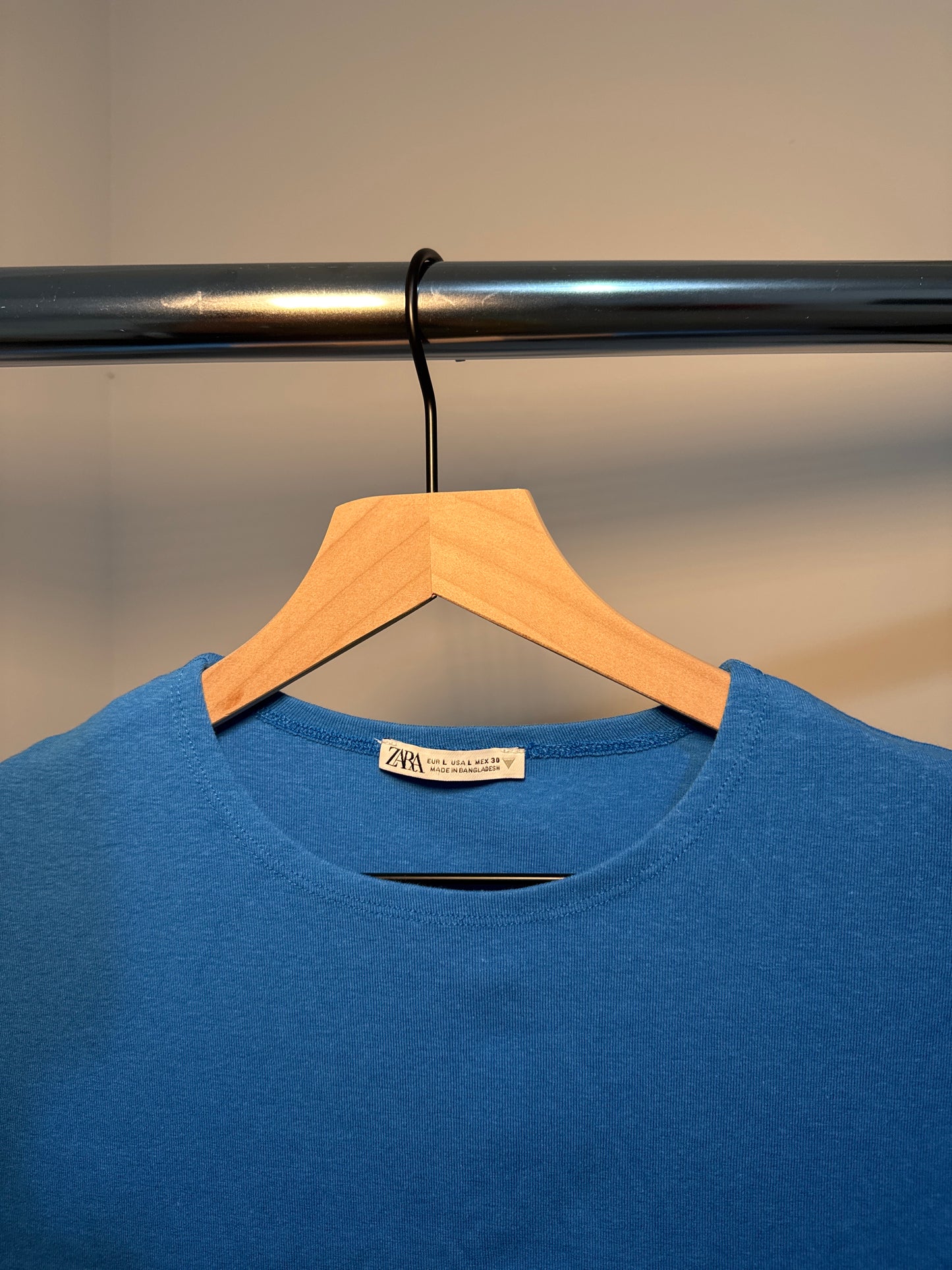 Pre-Loved Blue Ribbed Crop Top