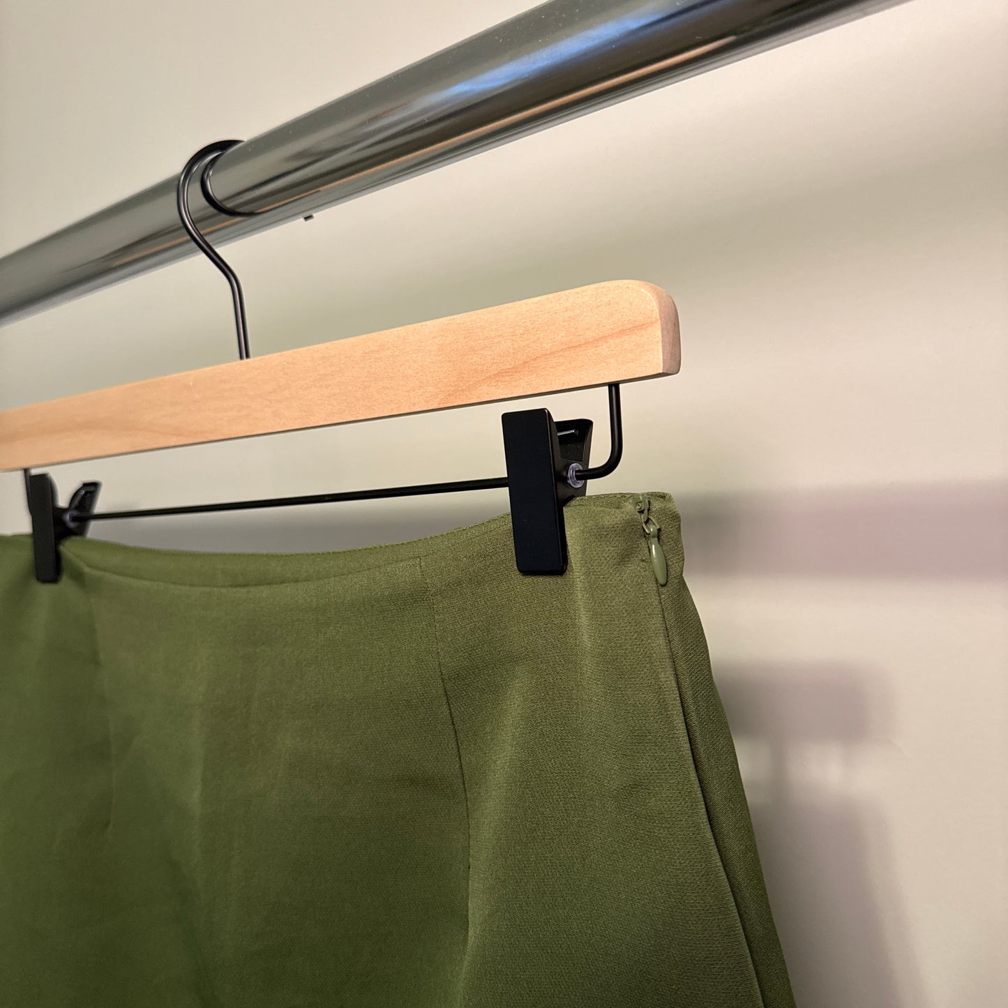 Olive Green Mini Skirt – Size M