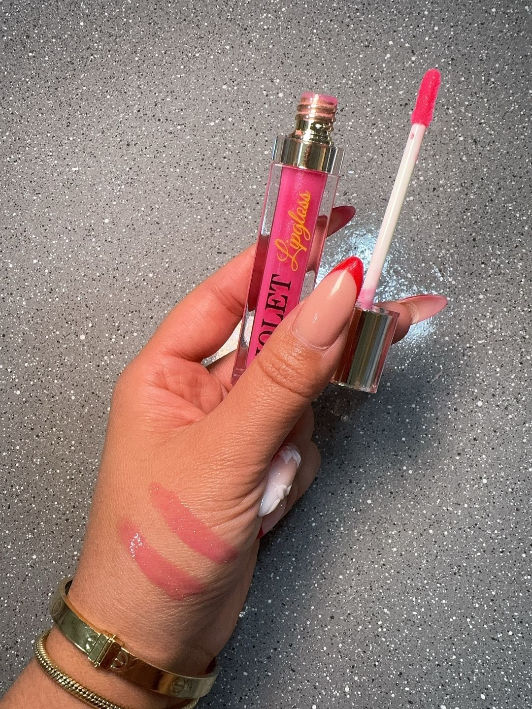 Pretty in pink Lip gloss