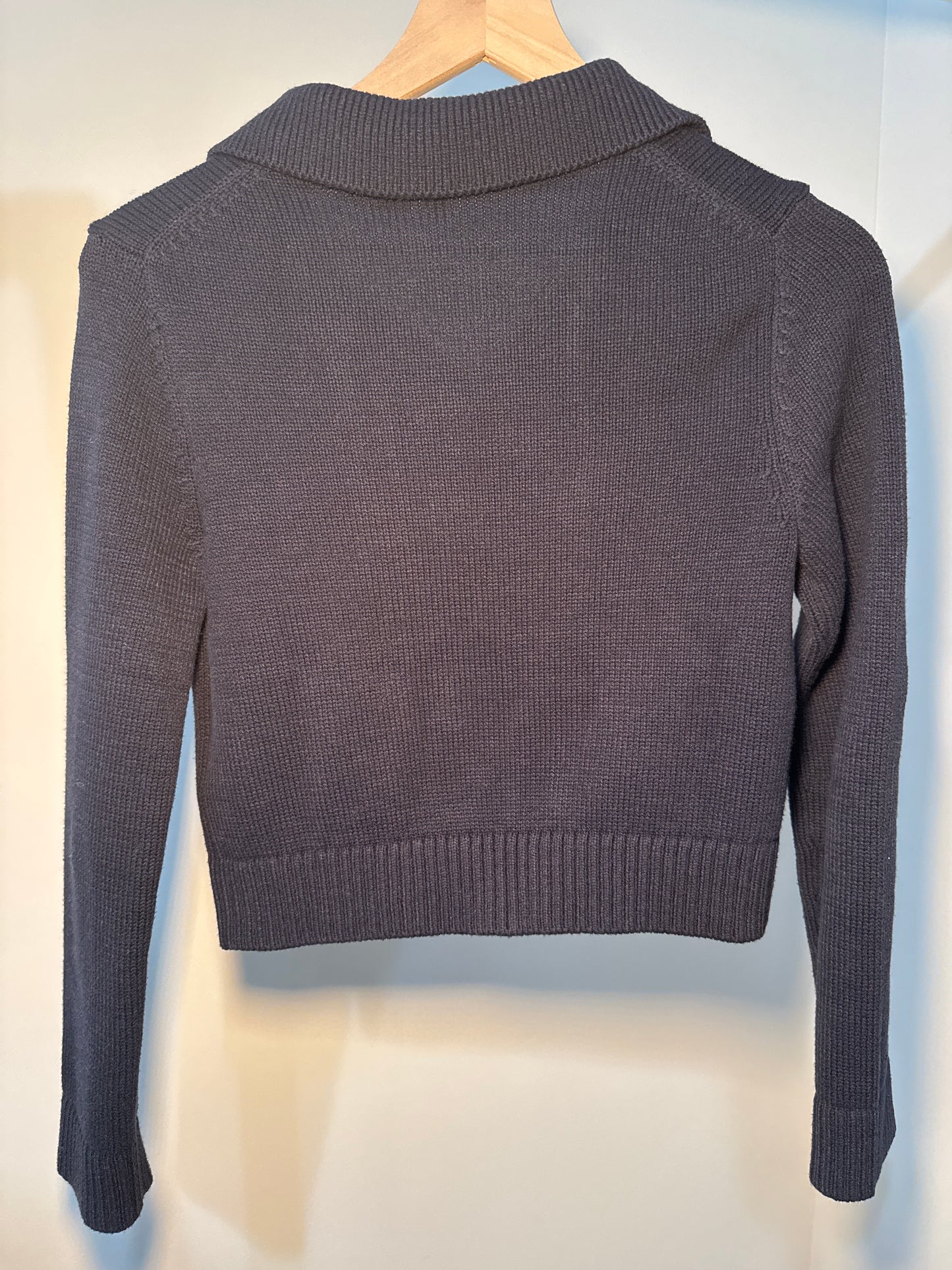 Pre-Loved Navy Cropped Cardigan (H&M) – Size S