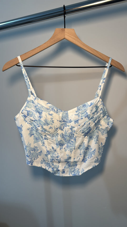 Blue Floral Corset Pre-Loved