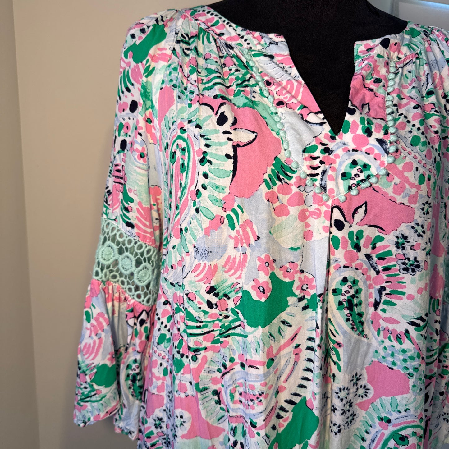 Petite Boho Tunic Dress – Multicolor (Size PL)